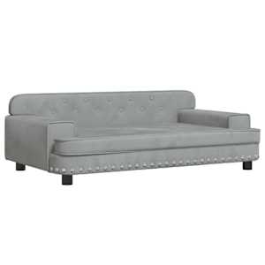 vidaXL lastediivan, helehall, 90 x 53 x 30 cm, samet