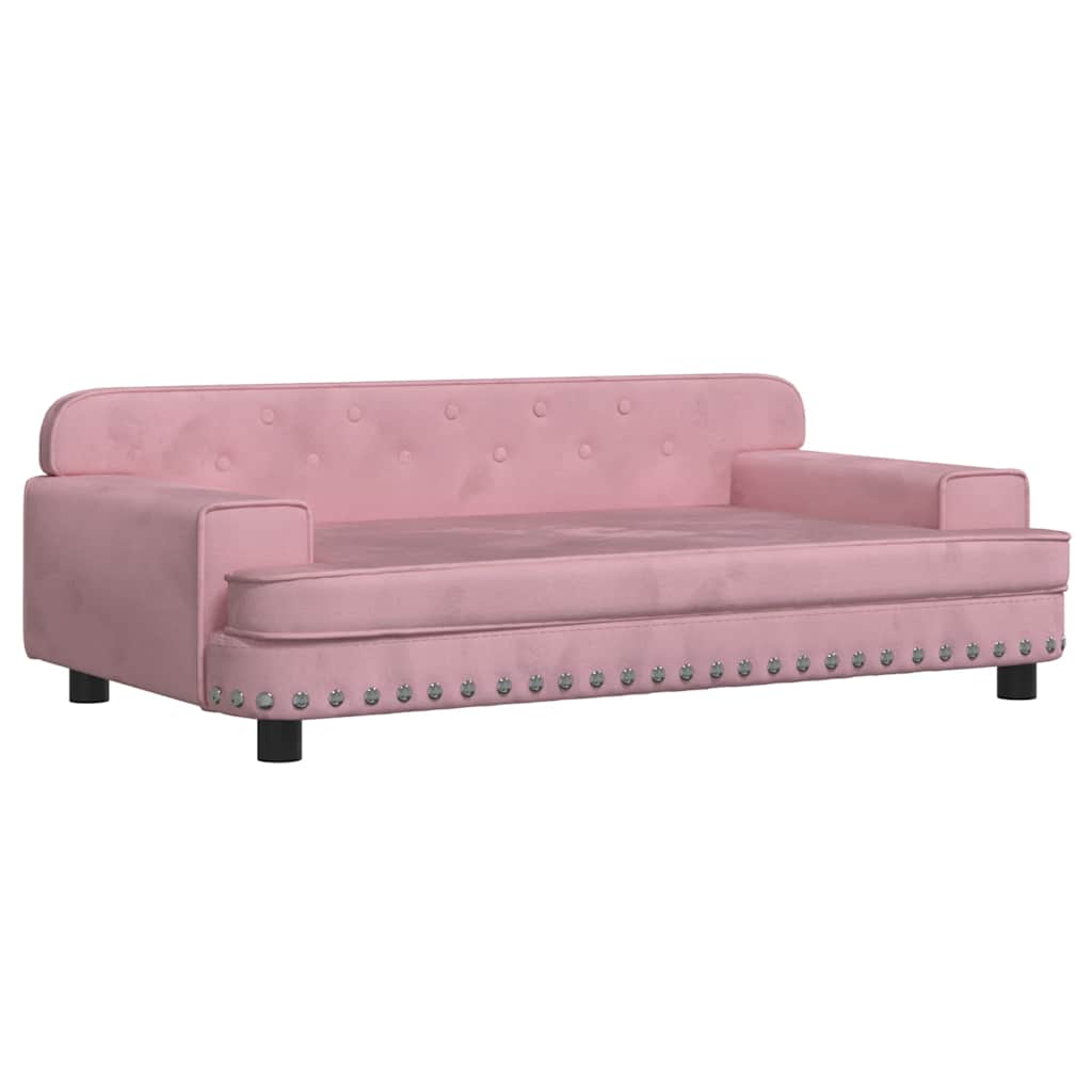 Thumbnail - vidaXL Kindersofa Rosa 90x53x30 cm Samt