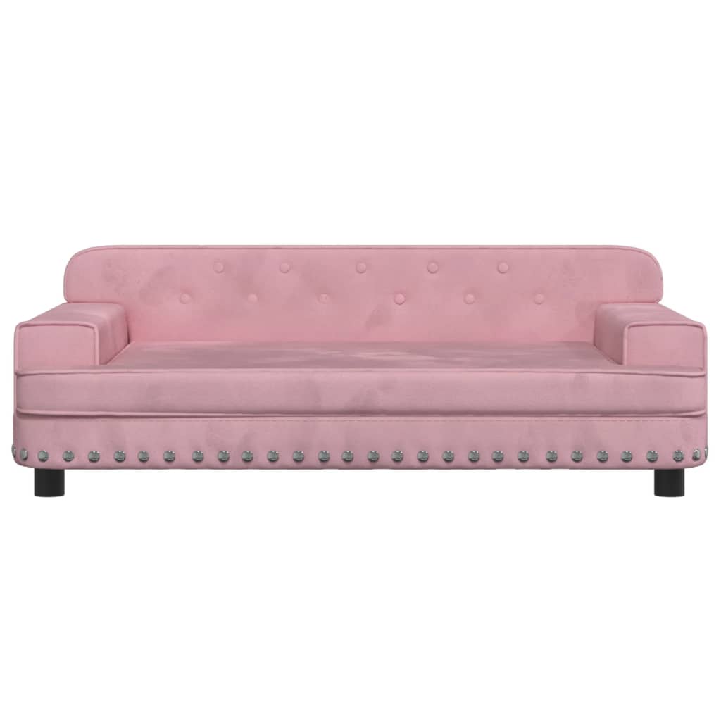 Thumbnail - vidaXL Kindersofa Rosa 90x53x30 cm Samt