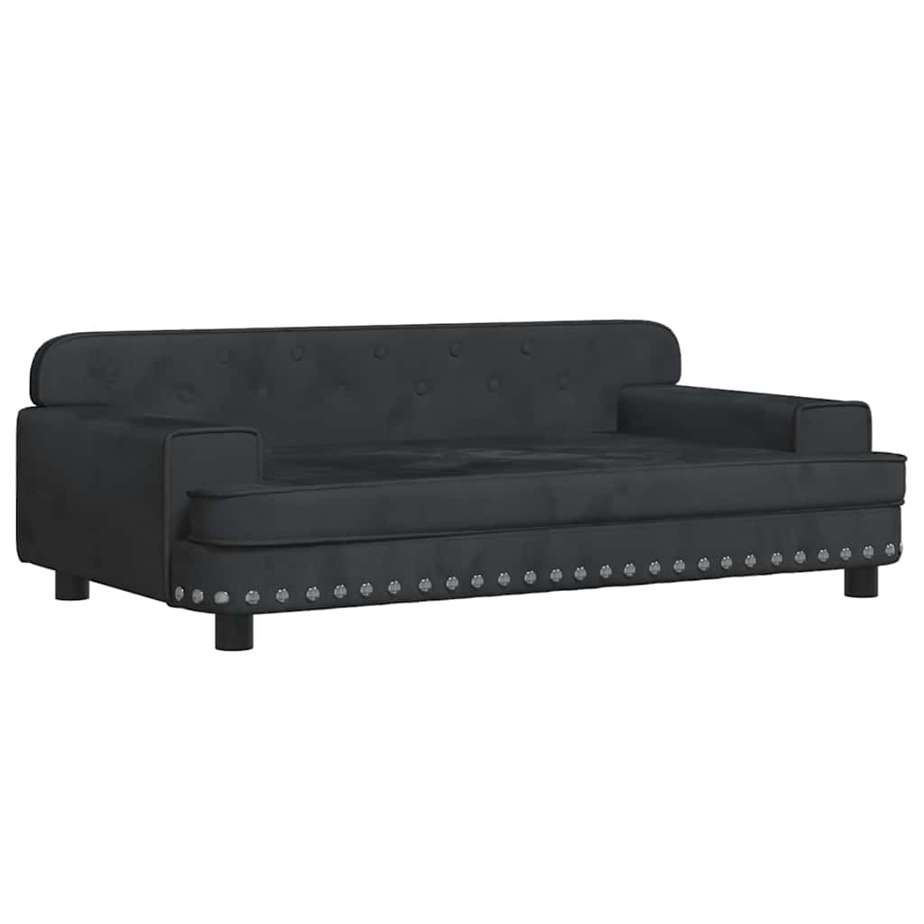 Thumbnail - vidaXL Kindersofa Schwarz 90x53x30 cm Samt