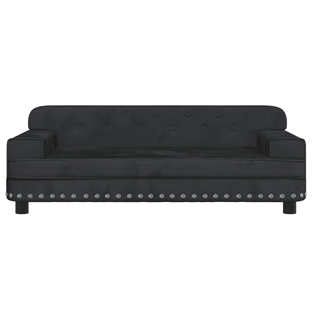 Thumbnail - vidaXL Kindersofa Schwarz 90x53x30 cm Samt