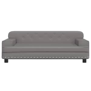 vidaXL Kindersofa Grau 90x53x30 cm Kunstleder