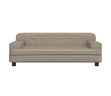 vidaXL Canapea pentru copii, cappuccino, 90x53x30 cm, piele ecologică