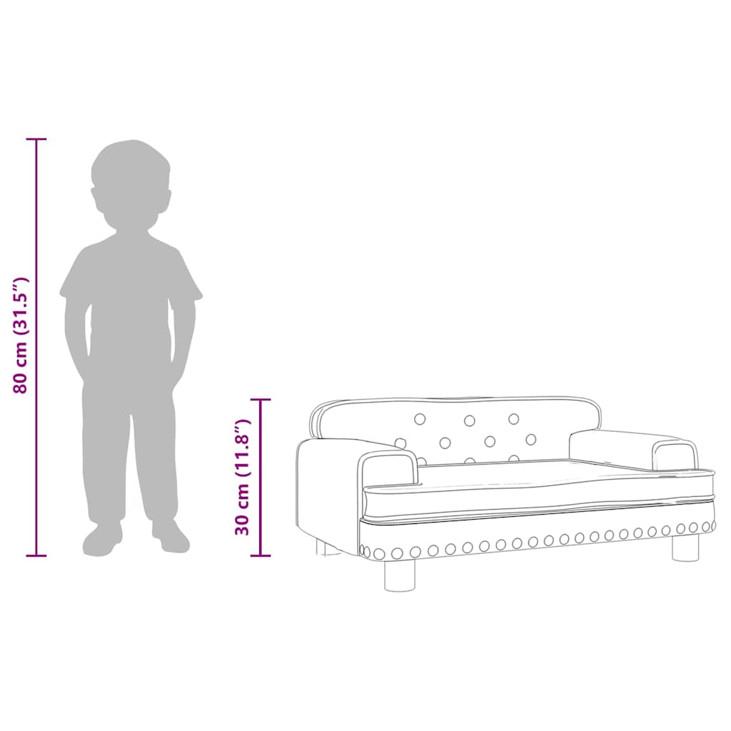 Vaikiška sofa, mėlynos spalvos, 70x45x30cm, aksomas 7 8720845456061 g en hd 6