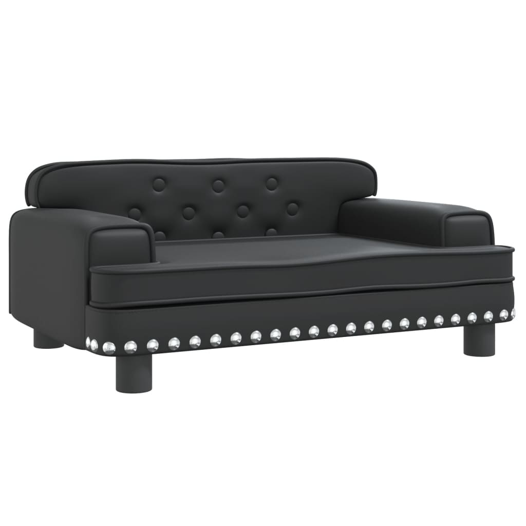 Thumbnail - vidaXL Kindersofa Schwarz 70x45x30 cm Kunstleder