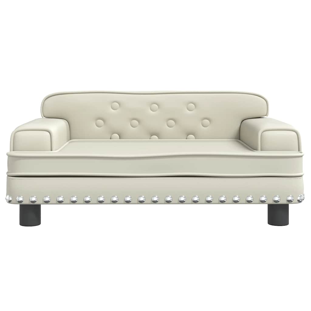 Thumbnail - vidaXL Kindersofa Creme 70x45x30 cm Kunstleder
