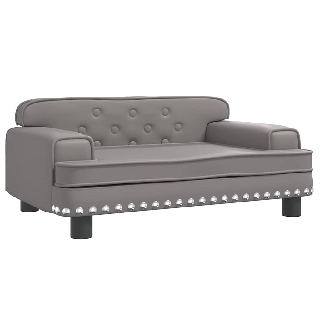 Alternativ bild 1 för VidaXl Barnsoffa 70X45X30 Cm Grå Konstläder