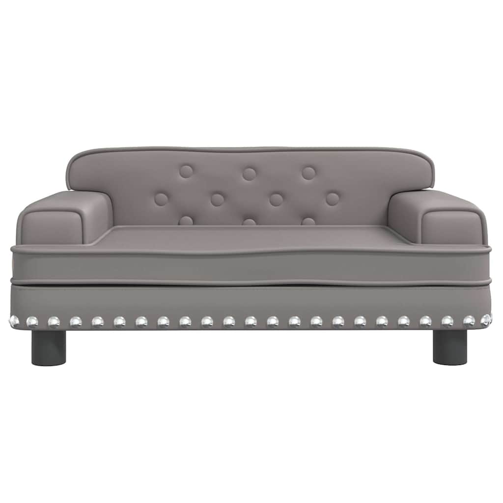 Alternativ bild 3 för VidaXl Barnsoffa 70X45X30 Cm Grå Konstläder