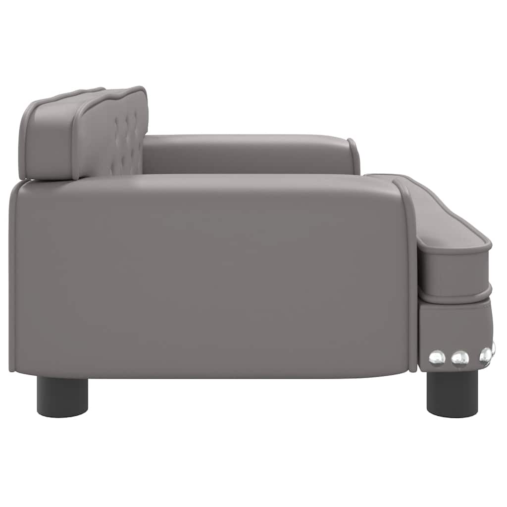 Alternativ bild 2 för VidaXl Barnsoffa 70X45X30 Cm Grå Konstläder