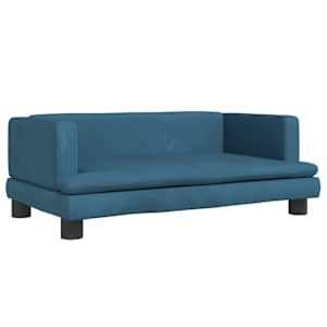 vidaXL lastediivan, sinine, 80x45x30 cm, samet