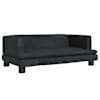 vidaXL lastediivan, must, 80 x 45 x 30 cm, samet
