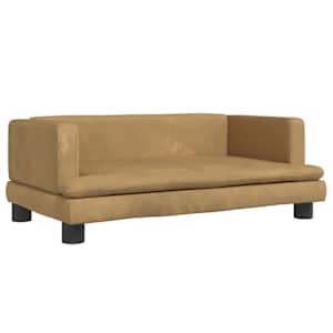 vidaXL lastediivan, pruun, 80 x 45 x 30 cm, samet
