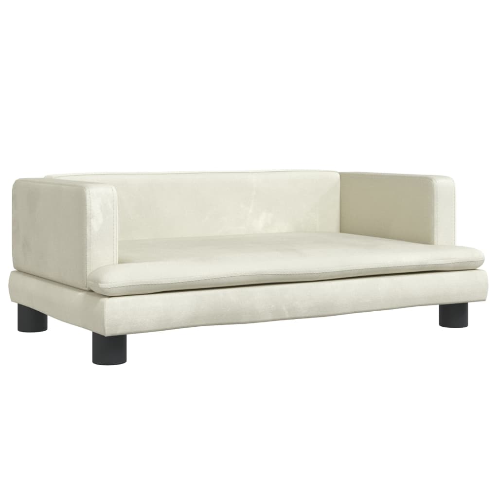 Thumbnail - vidaXL Kindersofa Creme 80x45x30 cm Samt