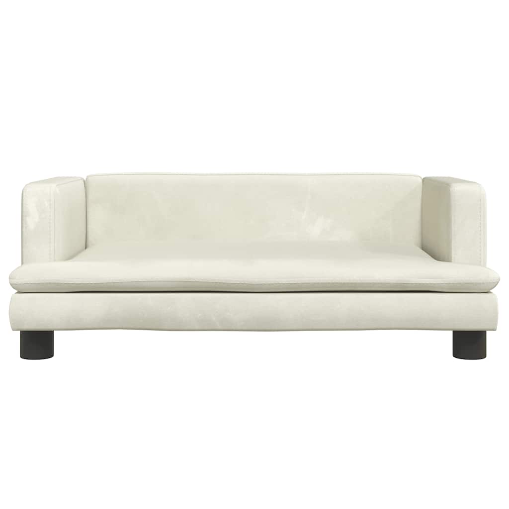 Thumbnail - vidaXL Kindersofa Creme 80x45x30 cm Samt