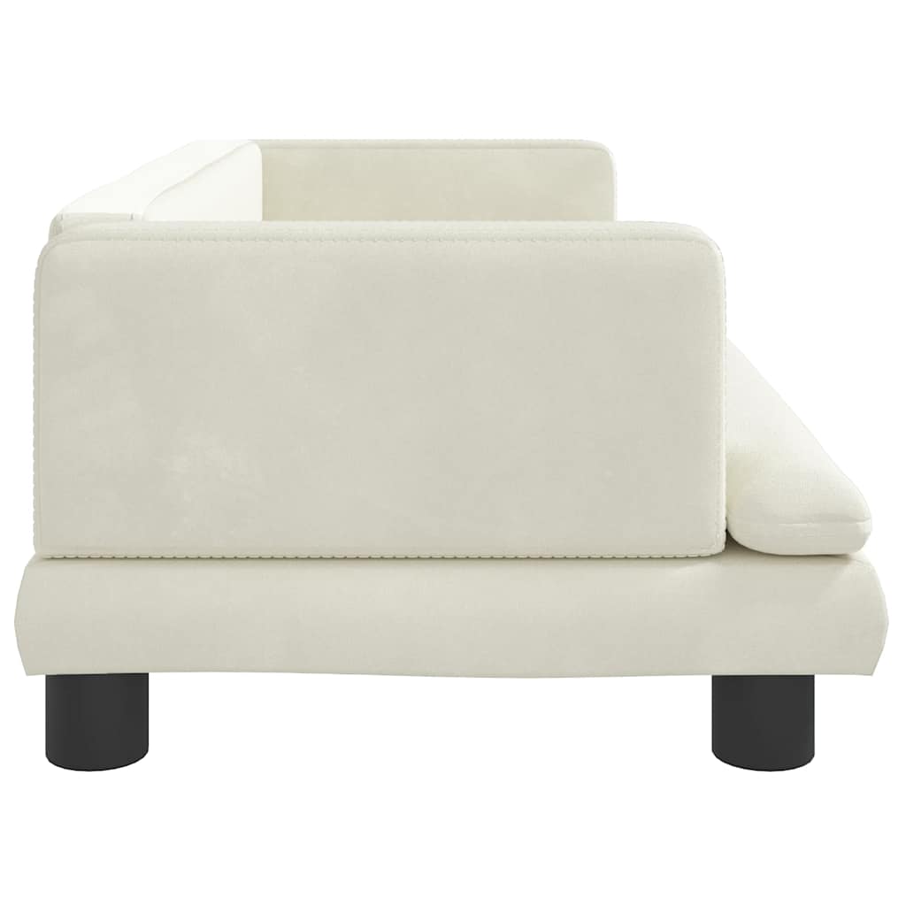 Alternativ bild 1 för VidaXl Barnsoffa Gräddvit 80X45X30 Cm Sammet