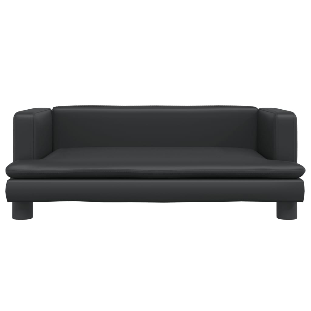 vidaXL Detská pohovka čierna 80x45x30 cm umelá koža