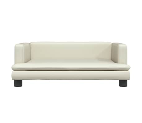vidaXL Canap&eacute; pour enfants cr&egrave;me 80x45x30 cm similicuir