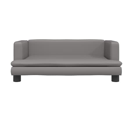 vidaXL Canap&eacute; pour enfants gris 80x45x30 cm similicuir