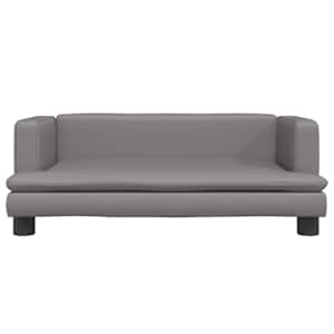 vidaXL Canap&eacute; pour enfants gris 80x45x30 cm similicuir