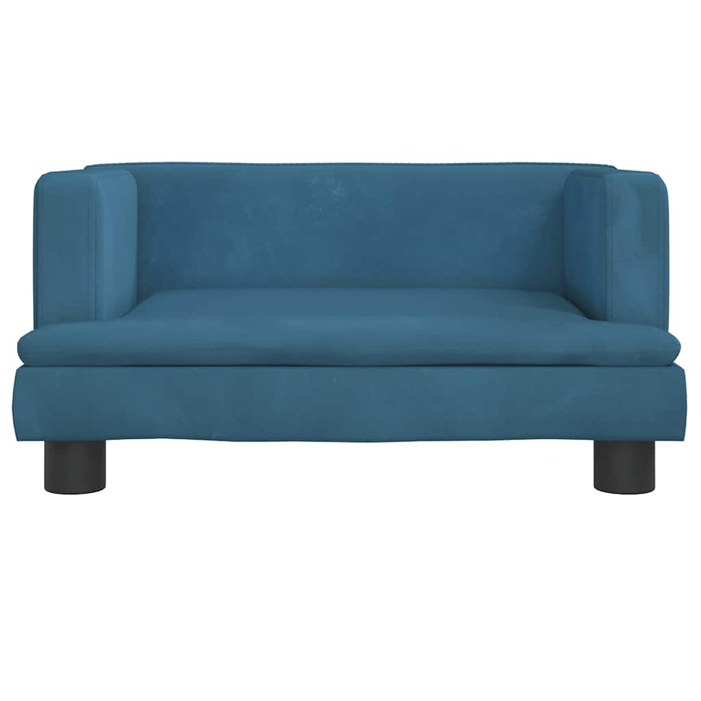 Thumbnail - vidaXL Kindersofa Blau 60x40x30 cm Samt
