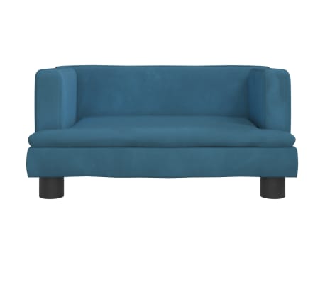 vidaXL Καναπές Παιδικός Μπλε 60 x 40 x 30 εκ. από Βελούδο
