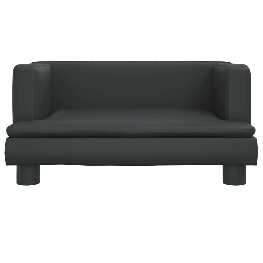 vidaXL Detská pohovka čierna 60x40x30 cm umelá koža