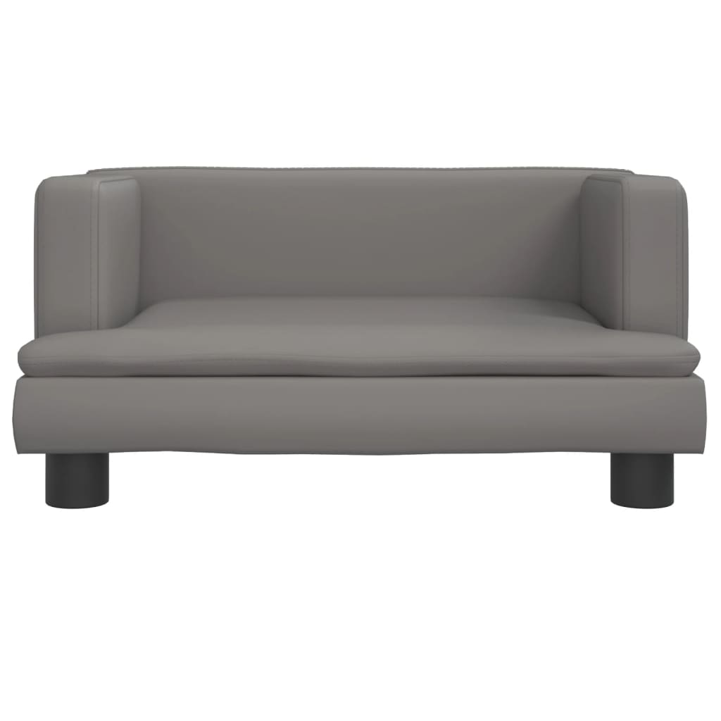 vidaXL Kindersofa Grau 60x40x30 cm Kunstleder