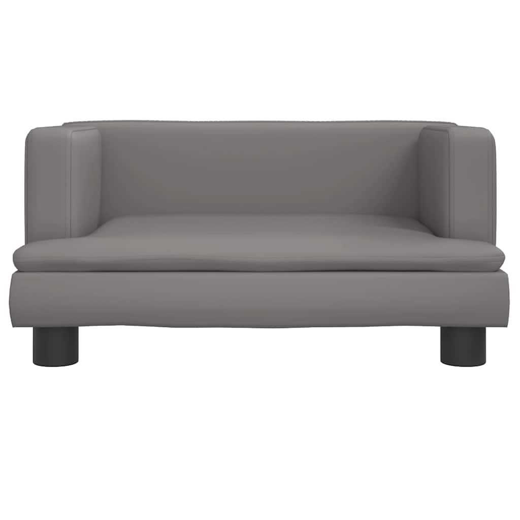 Thumbnail - vidaXL Kindersofa Grau 60x40x30 cm Kunstleder