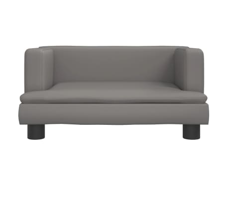 vidaXL Kindersofa Grau 60x40x30 cm Kunstleder