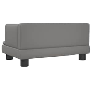Dětská pohovka šedá 60 x 40 x 30 cm umělá kůže - obrázek 5