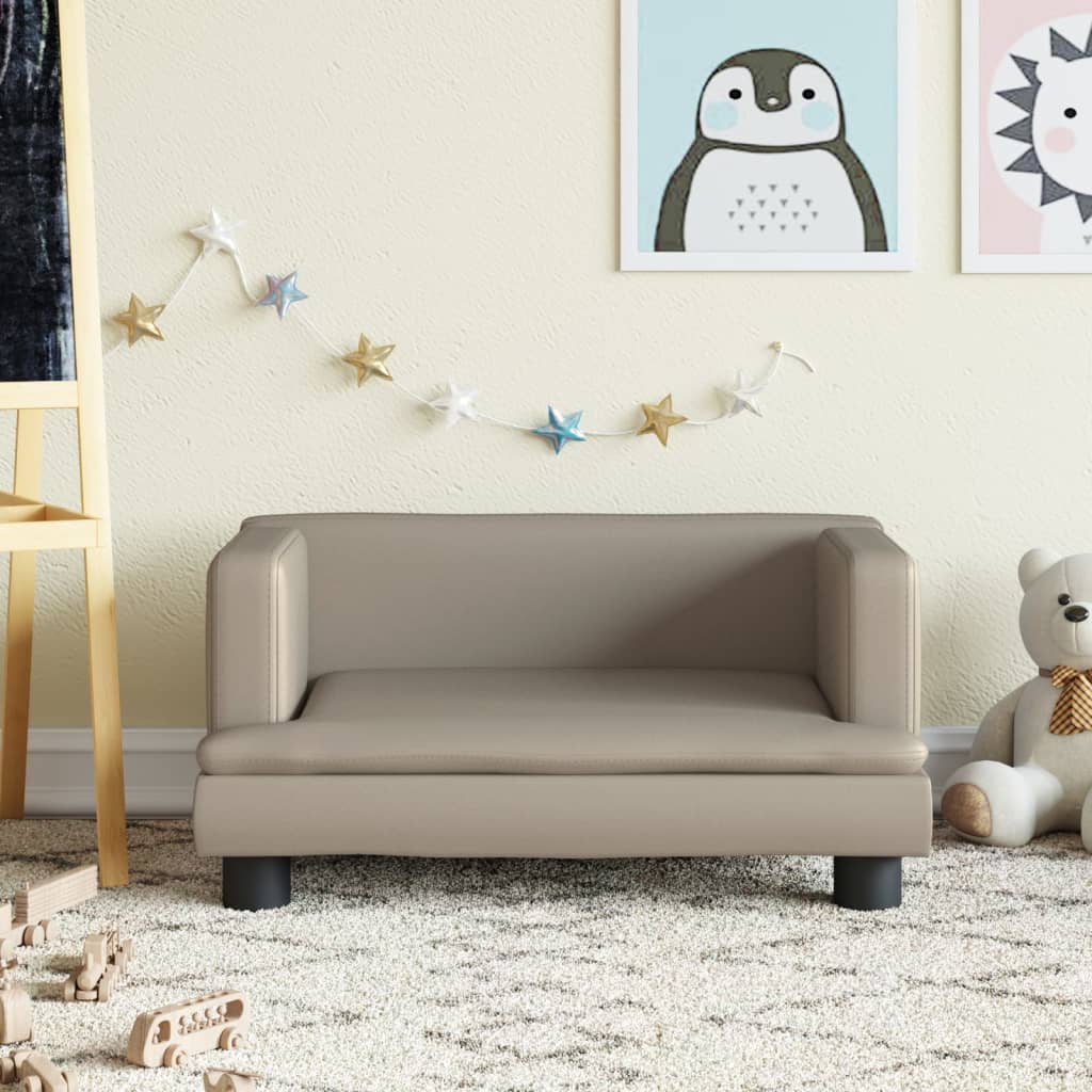 vidaXL Kindersofa Cappuccino-Braun 60x40x30 cm Kunstleder