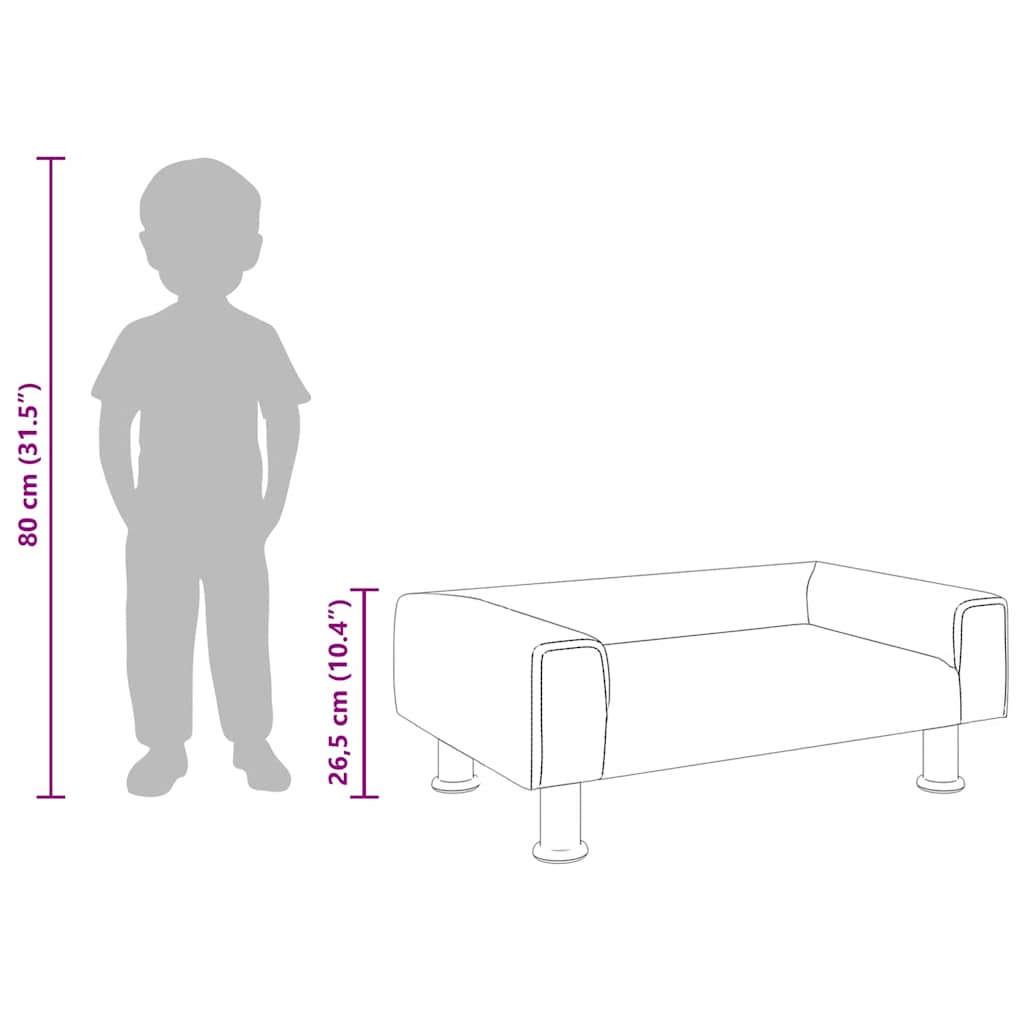 Otroški kavč moder 70x45x26,5 cm žamet - slika 8