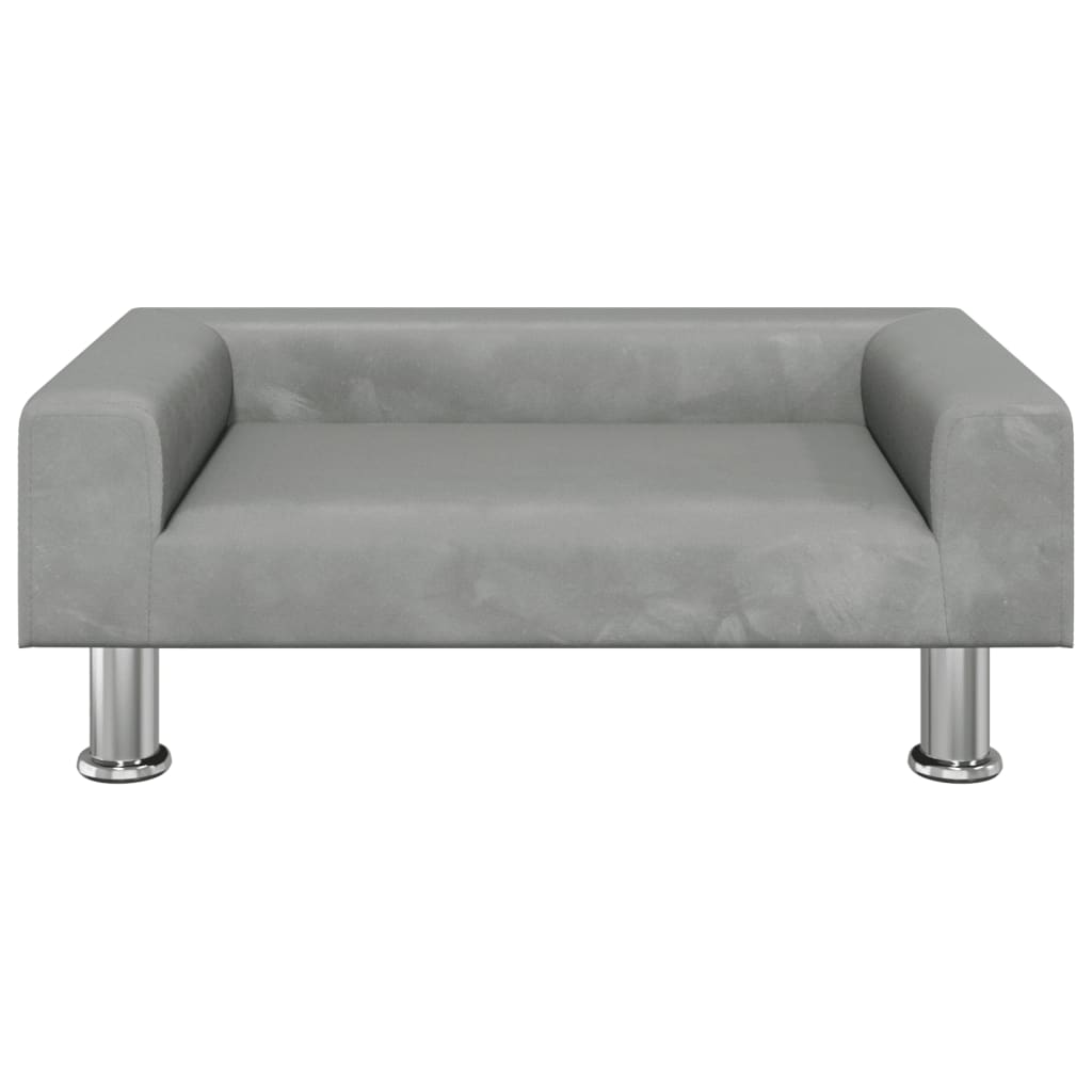 Alternativ bild 3 för VidaXl Barnsoffa Ljusgrå 70X45X26,5 Cm Sammet