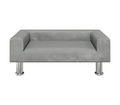 vidaXL bērnu dīvāns, gai&scaron;i pelēks, 70x46x26,5 cm, samts