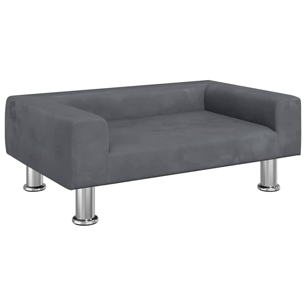 Thumbnail - vidaXL Kindersofa Dunkelgrau 70x45x26,5 cm Samt