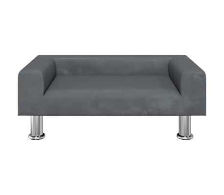 vidaXL Barnsoffa m&ouml;rkgr&aring; 70x45x26,5 cm sammet