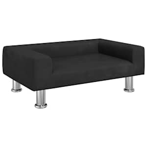 vidaXL lastediivan, must, 70x45x26,5 cm, samet