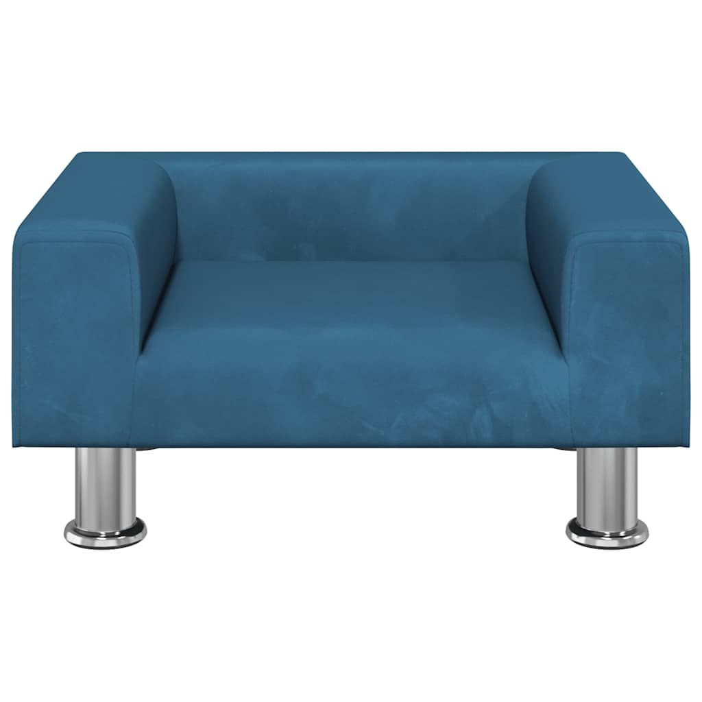 Thumbnail - vidaXL Kindersofa Blau 50x40x26,5 cm Samt