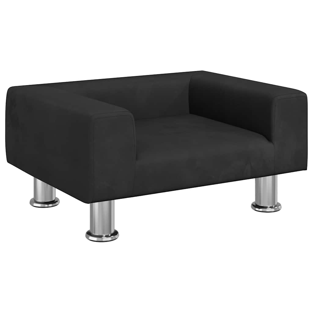 Thumbnail - vidaXL Kindersofa Schwarz 50x40x26,5 cm Samt