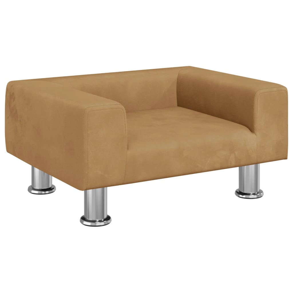 Thumbnail - vidaXL Kindersofa Braun 50x40x26,5 cm Samt
