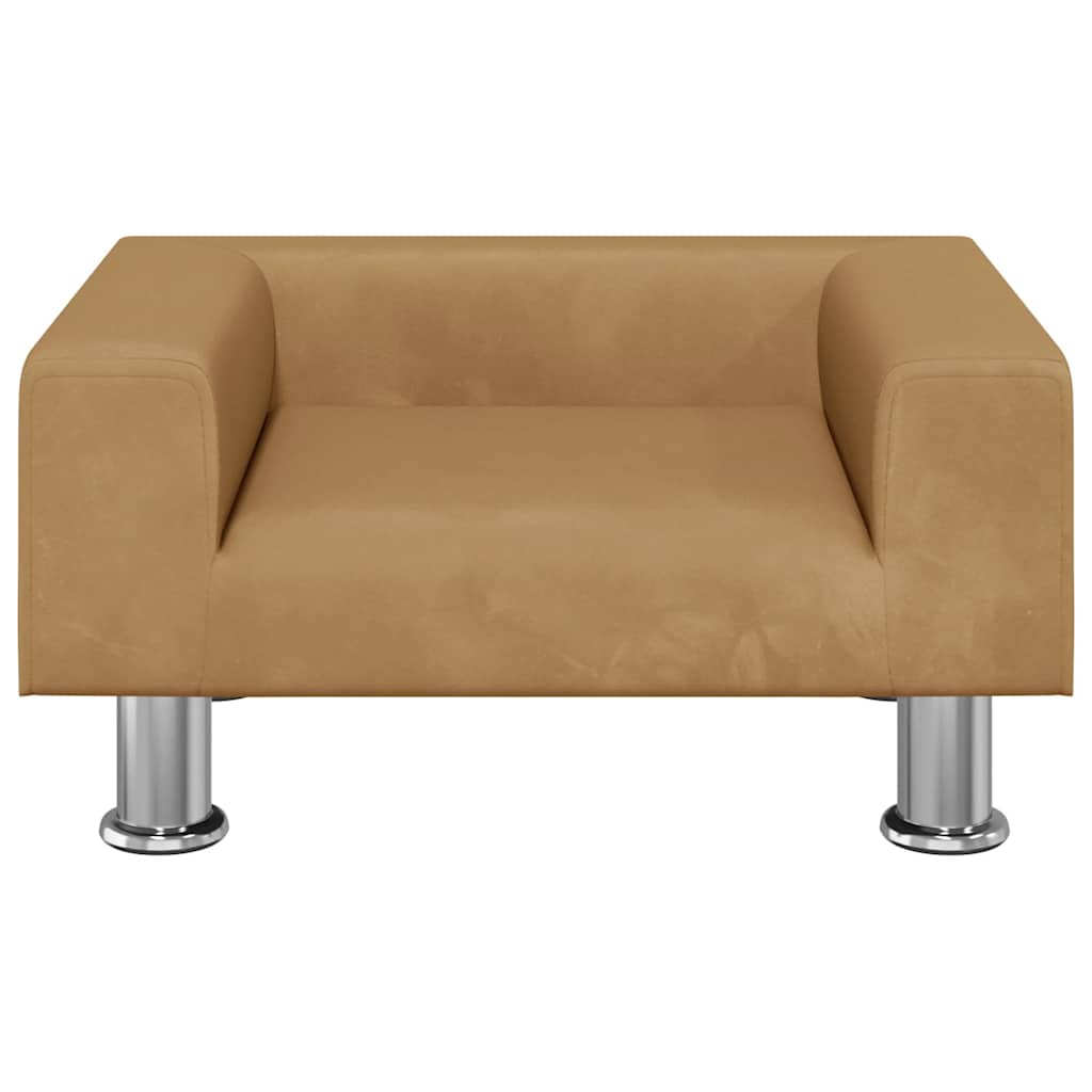 Thumbnail - vidaXL Kindersofa Braun 50x40x26,5 cm Samt