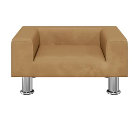 vidaXL Vaiki&scaron;ka sofa, rudos spalvos, 50x40x26,5cm, aksomas