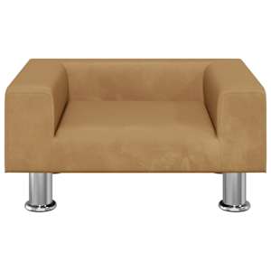 vidaXL Vaiki&scaron;ka sofa, rudos spalvos, 50x40x26,5cm, aksomas