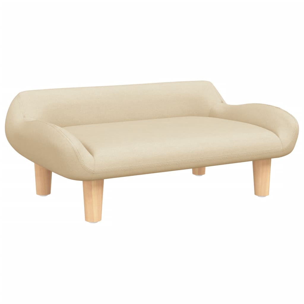 Thumbnail - vidaXL Kindersofa Creme 70x40x24 cm Stoff