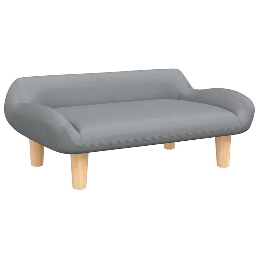 vidaXL Dětská pohovka světle šedá 70 x 40 x 24 cm textil