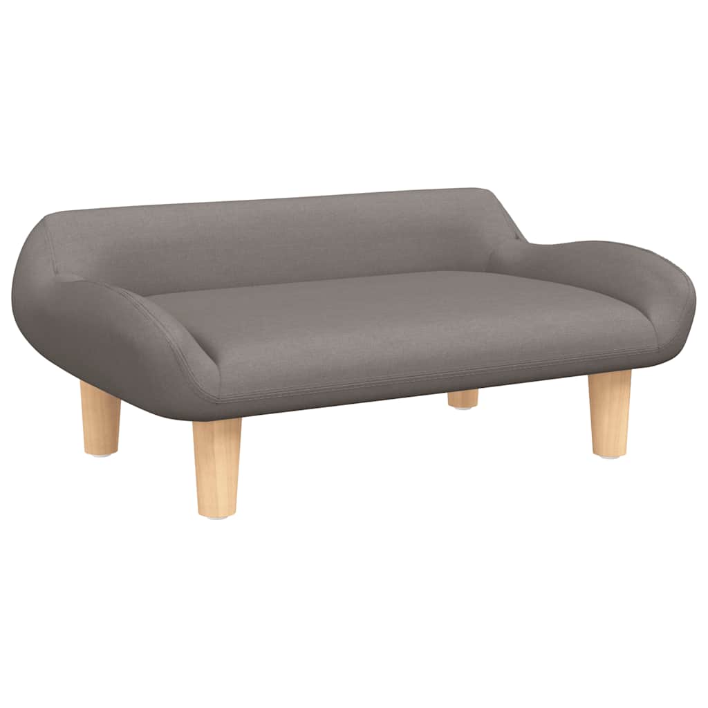 vidaXL Dětská pohovka taupe 70 x 40 x 24 cm textil