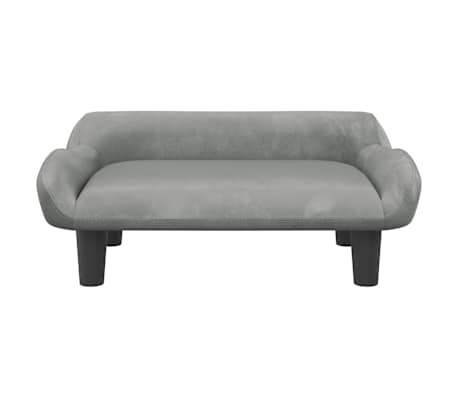 vidaXL Canapea pentru copii, gri deschis, 70x40x24 cm, catifea