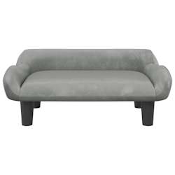 vidaXL Canap&eacute; pour enfants gris clair 70x40x24 cm velours