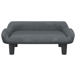 vidaXL Canap&eacute; pour enfants gris fonc&eacute; 70x40x24 cm velours