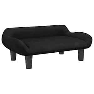 vidaXL lastediivan, must, 70x40x24 cm, samet